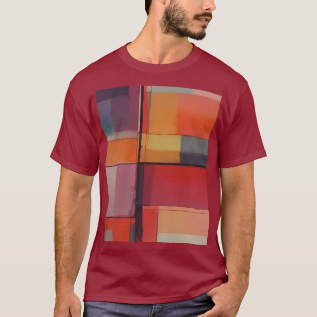 Camiseta Abstrato de composição moderna (Frente)