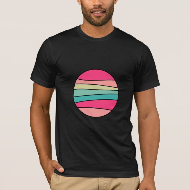 Camiseta Abstrato de cor redonda 160422(03) T-Shirt (Frente)