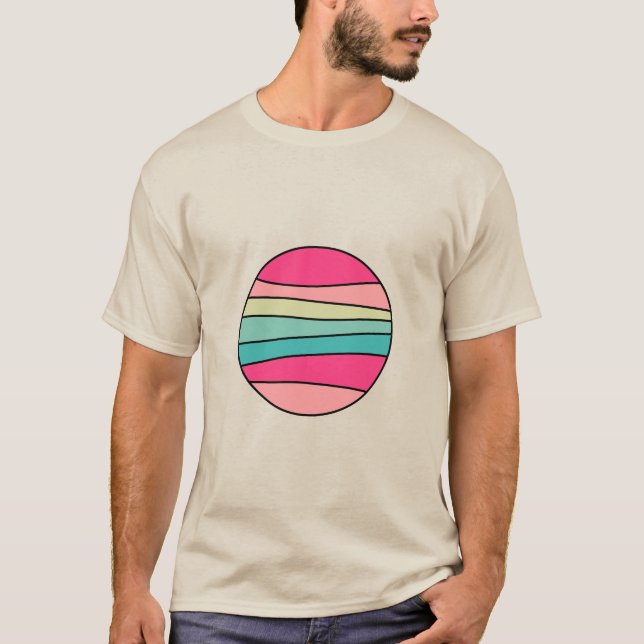 Camiseta Abstrato de cor redonda 160422(03) T-Shirt (Frente)