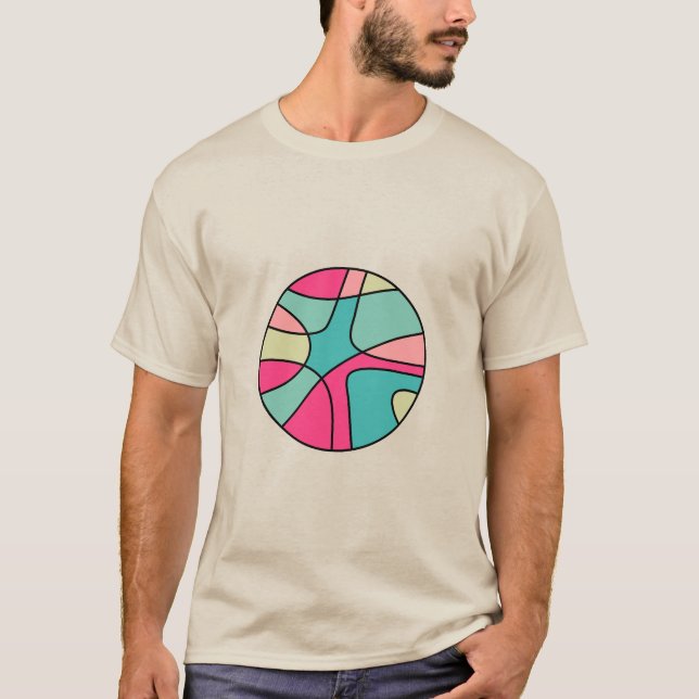 Camiseta Abstrato de cor redonda 160422(04) T-Shirt (Frente)
