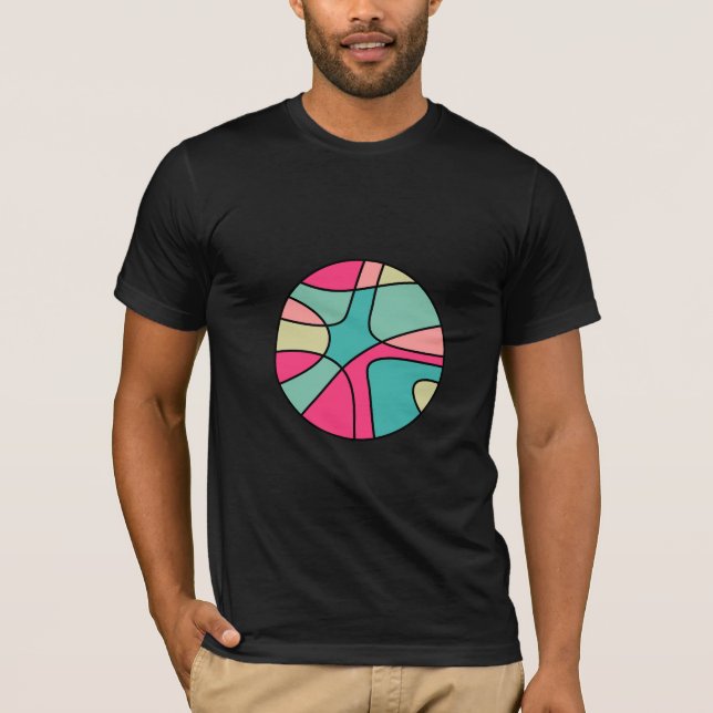Camiseta Abstrato de cor redonda 160422(04) T-Shirt (Frente)
