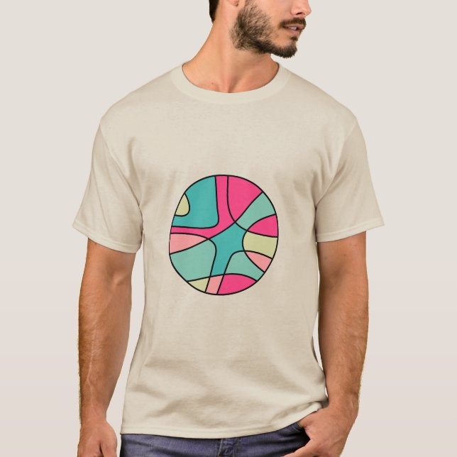 Camiseta Abstrato de cor redonda 160422(05) T-Shirt (Frente)