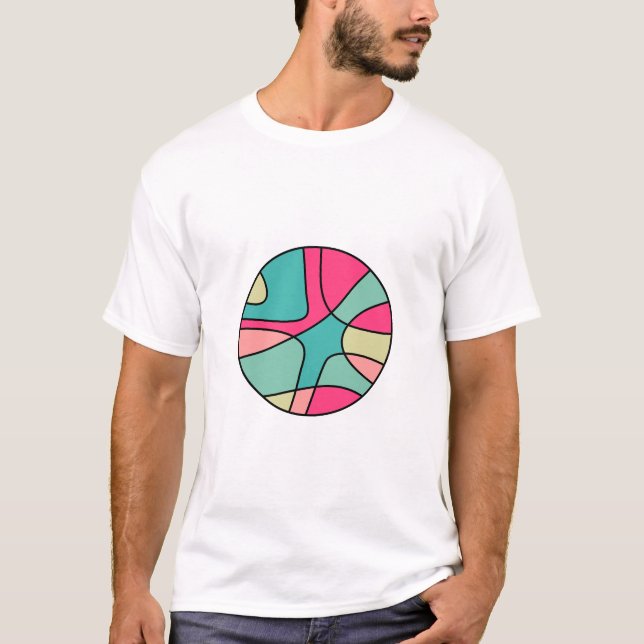 Camiseta Abstrato de cor redonda 160422(05) T-Shirt (Frente)