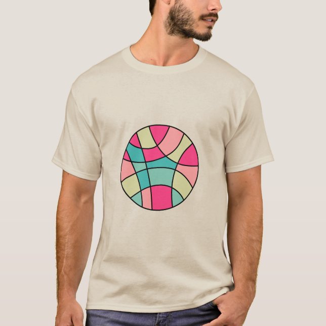 Camiseta Abstrato de cor redonda 160422(06) T-Shirt (Frente)