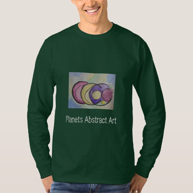 Camiseta Abstrato de de Arte Longa (Frente)