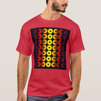 Camiseta Abstrato de discos de potência