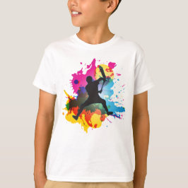 Camiseta ABSTRATO de dublagem do patinete estilo livre
