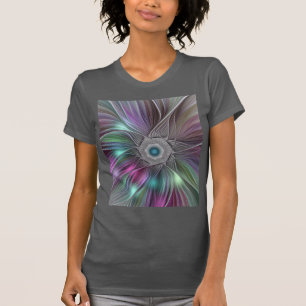 Camiseta Abstrato de energia colorida com a arte frontal mo