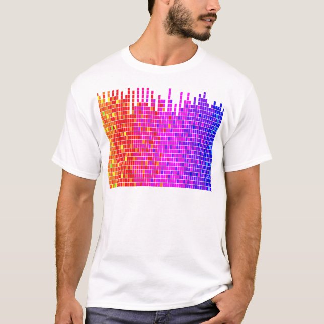 Camiseta abstrato de espectro quadrado (Frente)