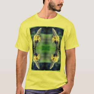 Camiseta Abstrato de Flor Amarelo Selvagem