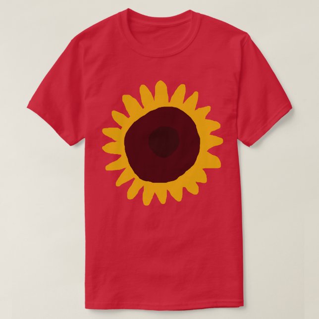 Camiseta Abstrato de Flor Mínimo (Frente do Design)