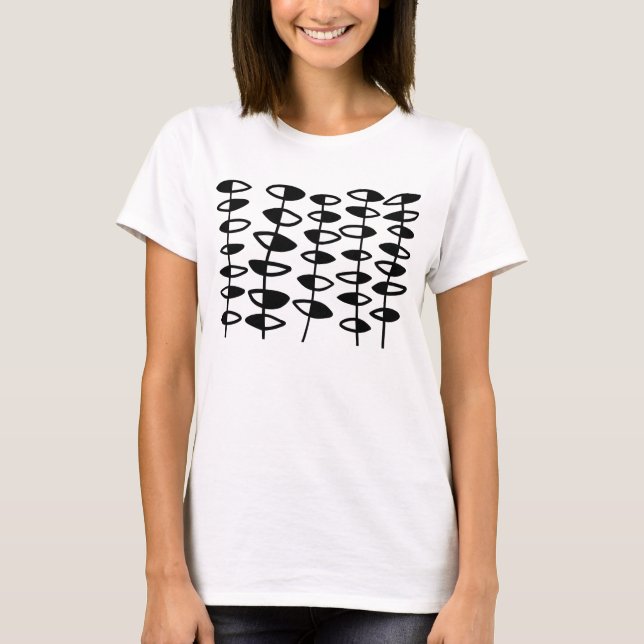 Camiseta Abstrato de Folhas Alternativas (Frente)