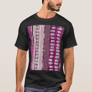 Camiseta Abstrato de Fronteira Étnica de Fuchsia