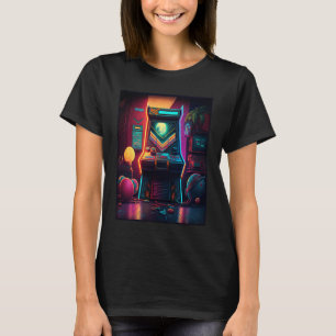 Camiseta Abstrato de gabinete de arcade retrô dos anos 80