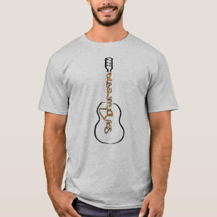 Camiseta Abstrato de guitarra acústica