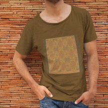 Abstrato de Hazard ouro de  em T-Shirt castanho