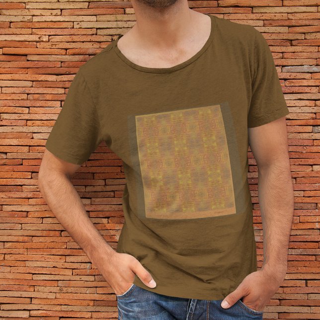 Camiseta Abstrato de Hazard ouro de  em T-Shirt castanho (Criador carregado)