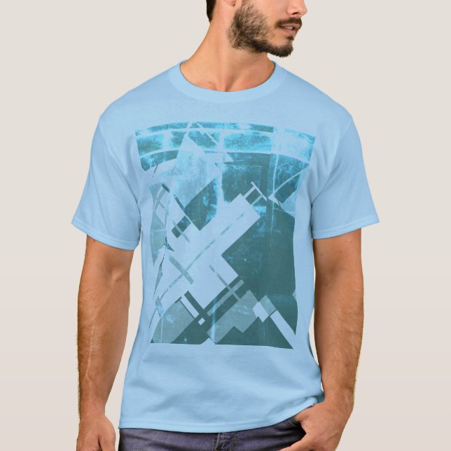 Camiseta Abstrato de inspiração MCM inspirada na Cinza Aqua (Frente)