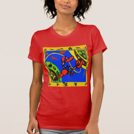 Camiseta Abstrato de lagosta