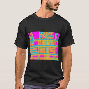 Camiseta abstrato de "Linhas de Comunicação"