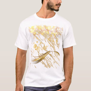Camiseta Abstrato de luxo Onda e Luzes de Bokeh T-Shirt