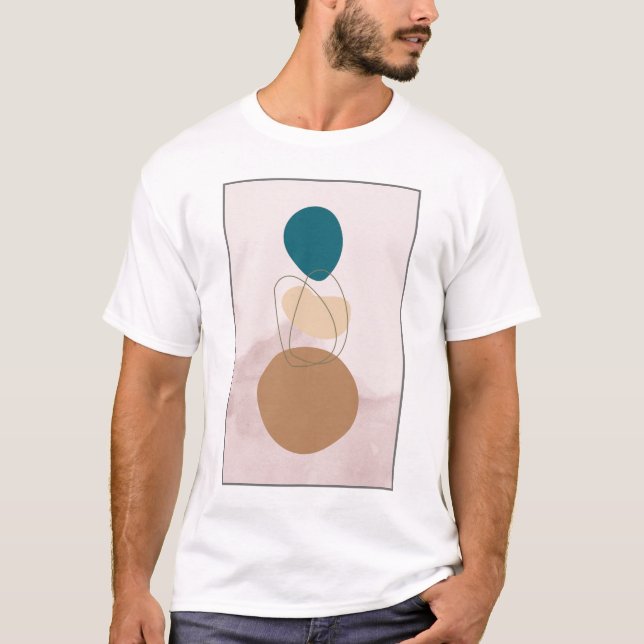 Camiseta Abstrato de moderno Boho T-Shirt Design (Frente)