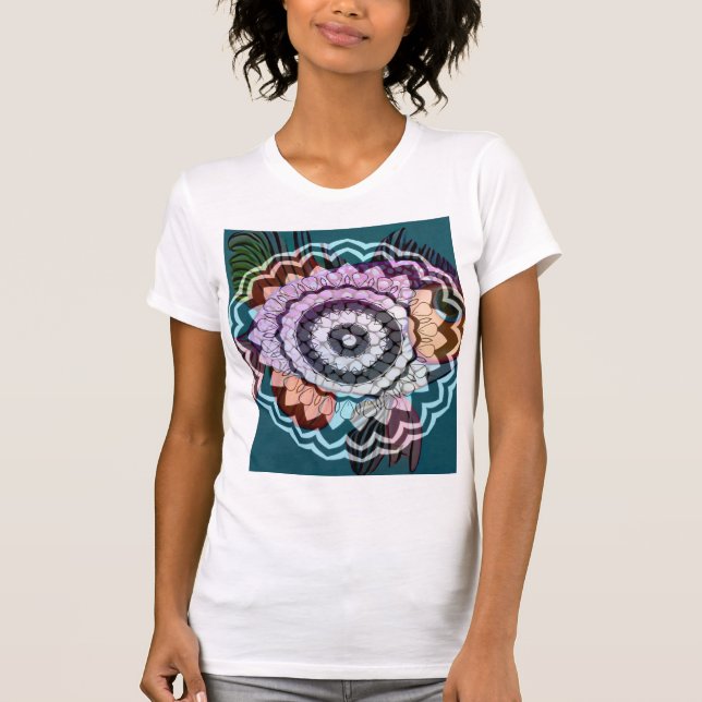 Camiseta abstrato de mulheres (Frente)