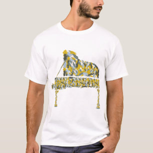 Camiseta Abstrato de Piano