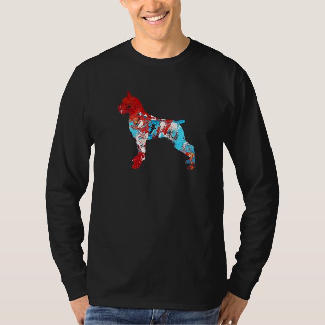 Camiseta Abstrato de pintura Boxer (Frente)