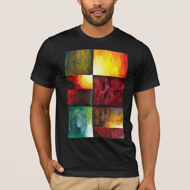 Camiseta Abstrato de pintura de arte moderna elegante (Frente)