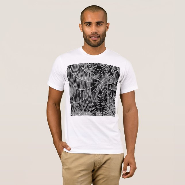 Camiseta Abstrato De Pintura De Cinza Branca Em Preto (Frente Completa)