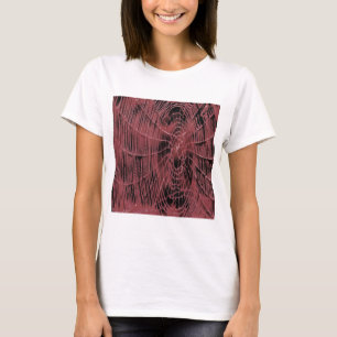Camiseta Abstrato De Pintura De Uma Tela Magenta Rosa