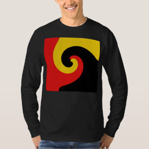 Camiseta Abstrato de pintura retrorreflectora amarela preta