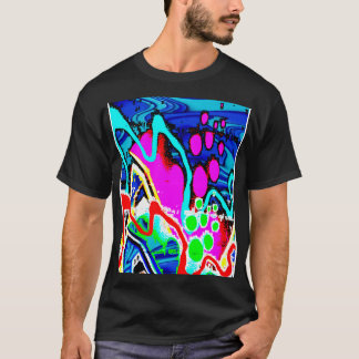 Camiseta abstrato de punk de arte