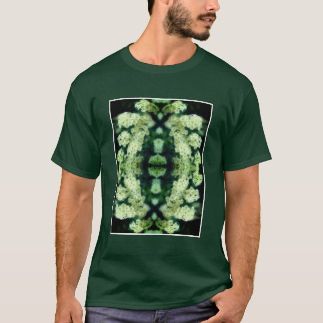 Camiseta Abstrato de Rambling Wild White Roses (Frente)