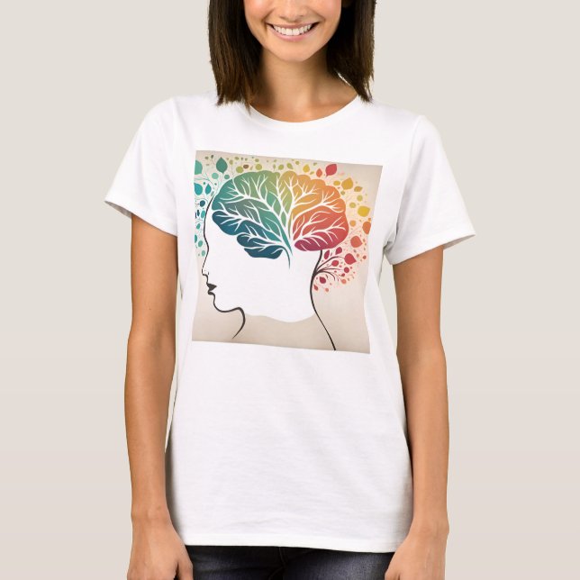 Camiseta Abstrato de saúde mental (Frente)