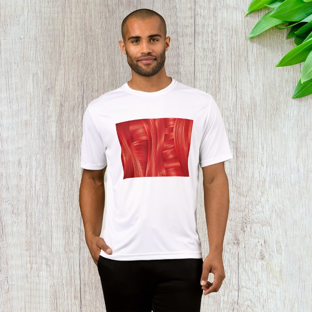 Camiseta Abstrato de Textura Muscular Vermelha Dinâmica (Criador carregado)