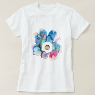 Camiseta abstrato desenhado por uma aquarela