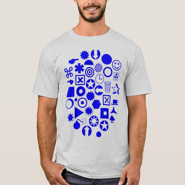 Camiseta Abstrato Dingbat - Azul (Frente)