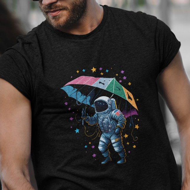 Camiseta Abstrato do Clima Espacial Astronauta Star Storm K (Criador carregado)