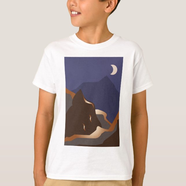 Camiseta Abstrato dourada paisagem (Frente)