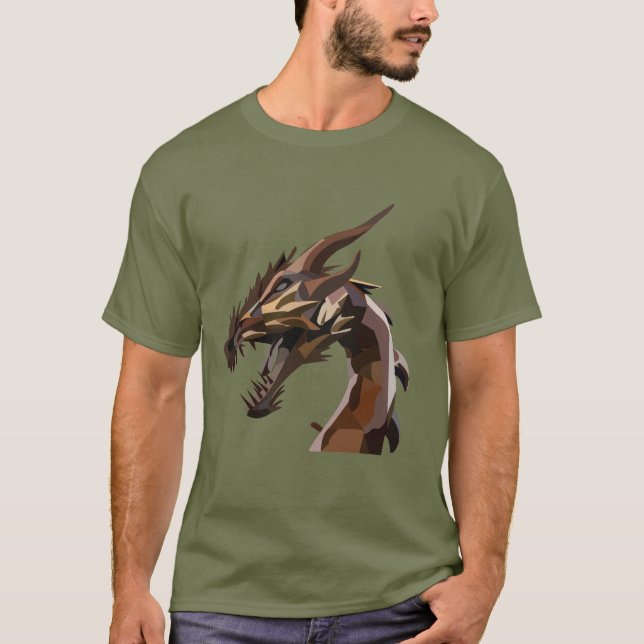 Camiseta Abstrato Dragon moderno (Frente)