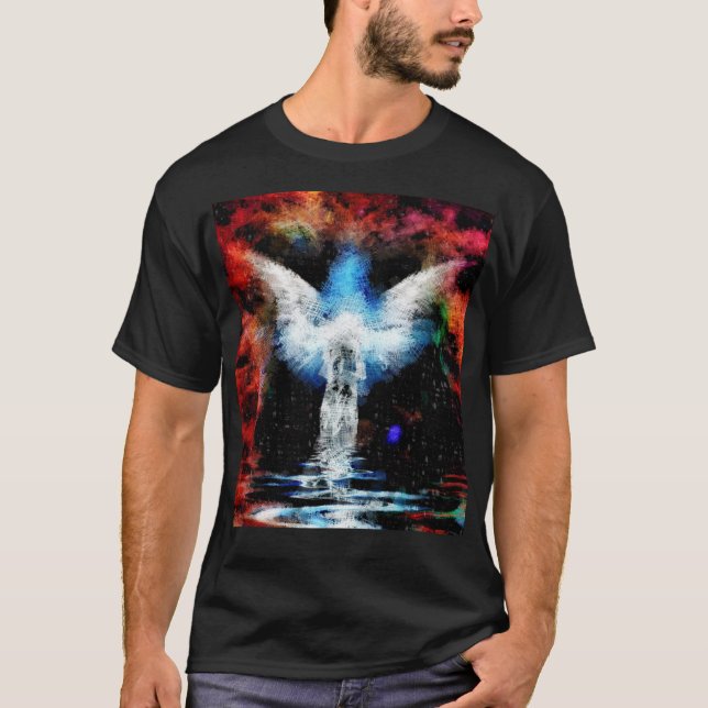Camiseta Abstrato e asas (Frente)