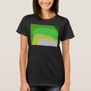 Camiseta Abstrato em Verde e Amarelo 1004