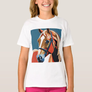 Camiseta Abstrato Equestrian Horse Mustang Pony Bronco Colt
