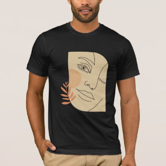 Camiseta Abstrato face Colorida Artsy Divertido Impressiona