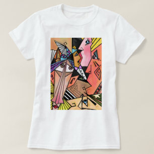 Camiseta Abstrato Faces - Moods - Pintura em Retrato Cubism