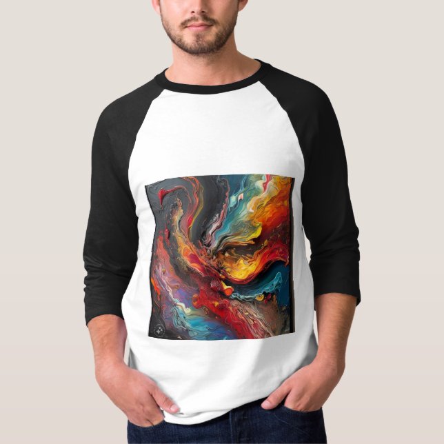 Camiseta "Abstrato Firestorm Art T-Shirt" (Frente)