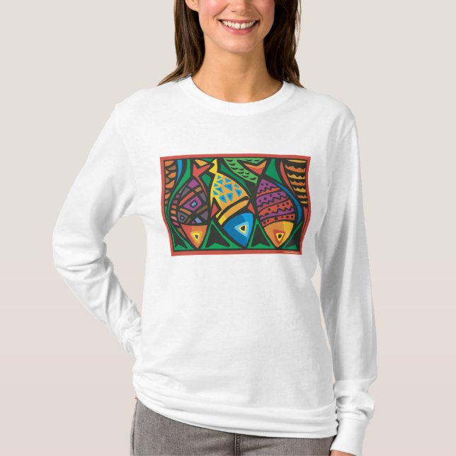 Camiseta Abstrato Fish Art Design (Frente)