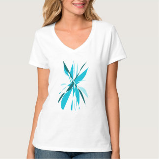 Camiseta Abstrato flor azul